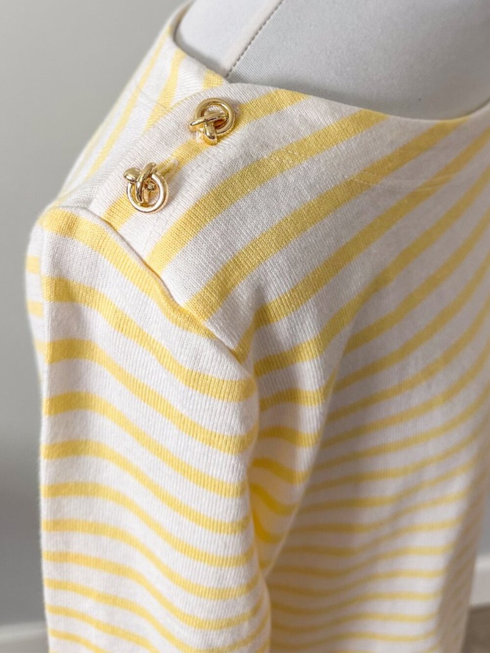 Talbots Knot Button Shoulder Tee - Picture 6 of 11